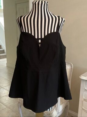 Torrid Black Peplum Top, size 1